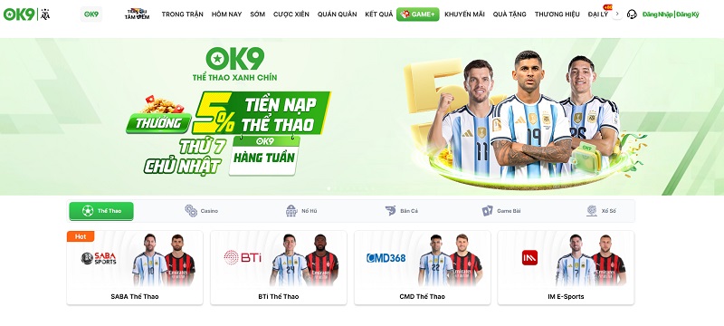Thể Thao OK9 - Sảnh Cá Cược Soi Kèo Hấp Dẫn Nhất Hành Tinh 1 Sảnh Thể Thao OK9 Có Gì Nổi Bật?